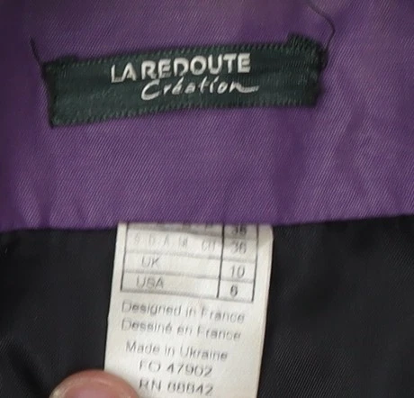La Redoute Women's Purple Trench Coat Size 10 - Image 3 of 4