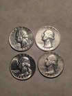 1958 D 1959 P&D 1960 P 🔥Washington Quarters-90% Silver-Lot of 4 $1 Face 🔥#W1