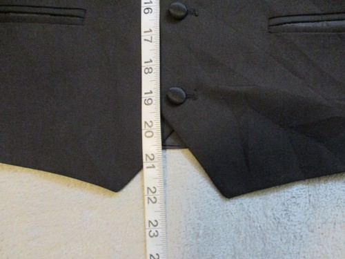 Tuxedo Vest Boys Large Black Youth Button Formal Dress Suit Cowboy Western Rodeo - Picture 7 of 15