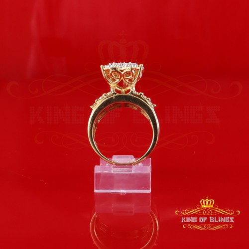 Real Diamond 0.33ct 925 Yellow Silver Women Engagement Cindarella Heart Ring SZ7 - Picture 5 of 12