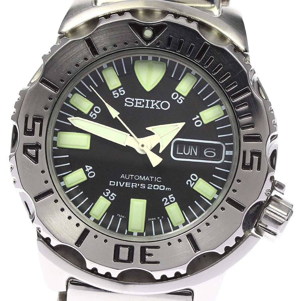 SEIKO Black monster SKX779/7S26-0350 Divers 200M Automatic Men's  Watch_741120