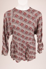 Zara Women's Romper Jumpsuit XS Playsuit Floral Red Long Sleeves 8342/319 NWT