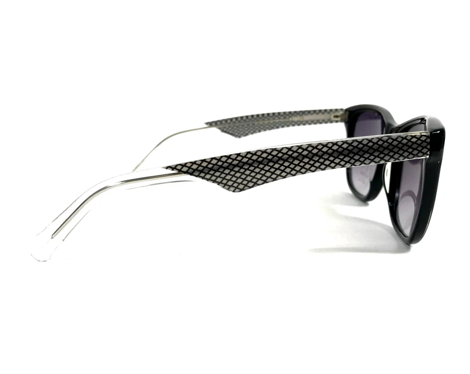 Vera Wang Sunglasses V438 BK Black Clear Cat Eye Frames w Purple Mirrored Lenses - Image 4 of 4