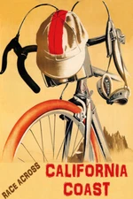 Race Across California Coast Cycling Bike Sport Vintage Poster Repro FREE S/H