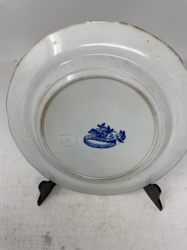 Cashiobury House 8.5" Blue Plate Enoch Wood & Sons Grapevine Border Series UK - Picture 4 of 5