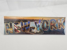 New York Souvenir Fridge Magnet Liberty Statue Cab Taxi US Flag Famous Landmarks