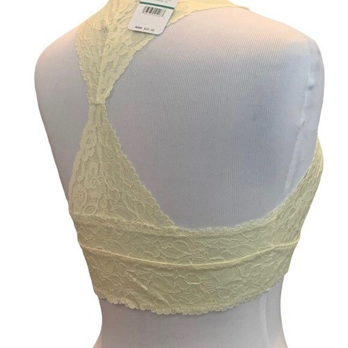 Neu mit Etikett Free People Galloon Spitzen-Racerback-Bralette gelb Small Medium Large - Bild 10 von 11