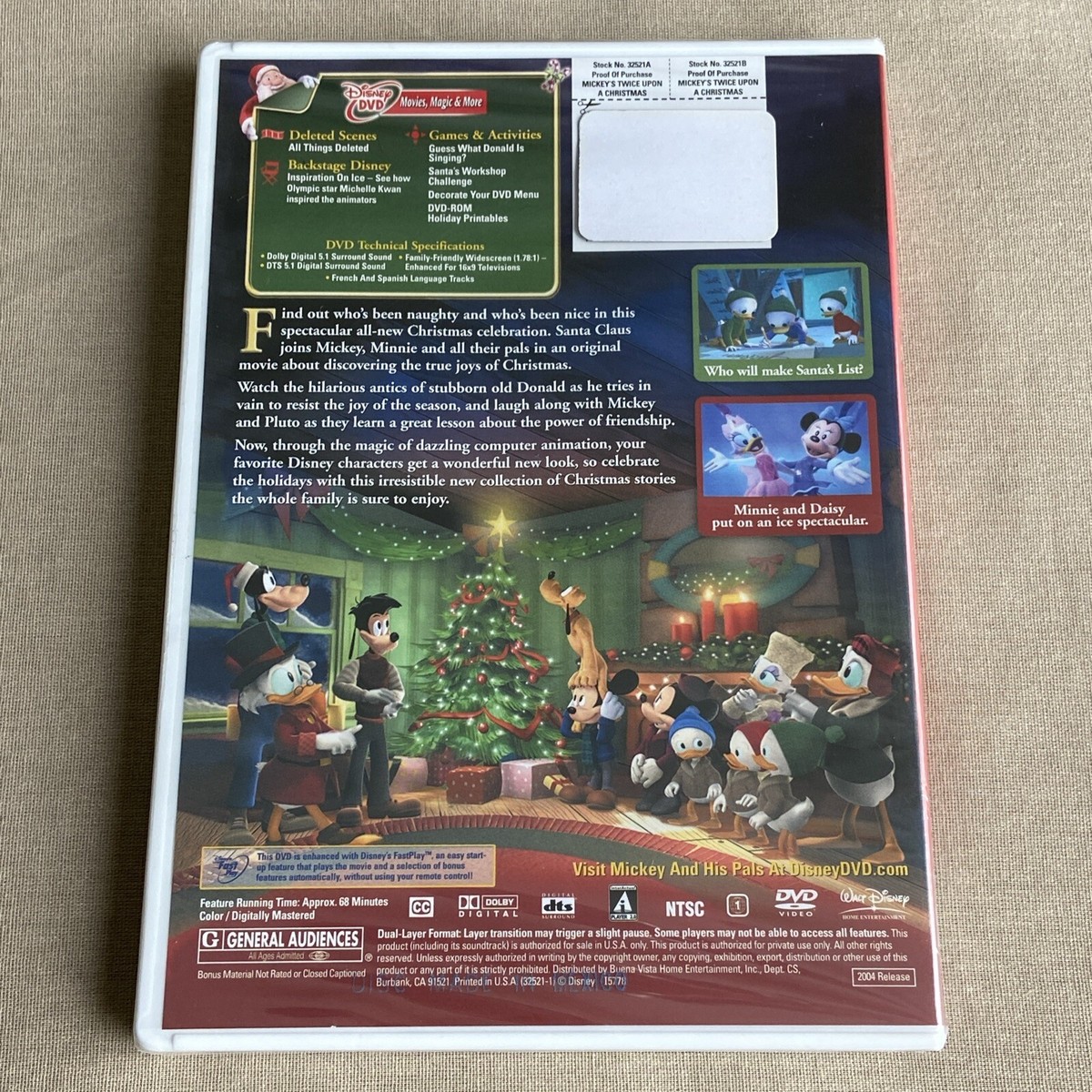 Walt Disney Mickey's Twice Upon a Christmas (2) (DVD 2004 NEW