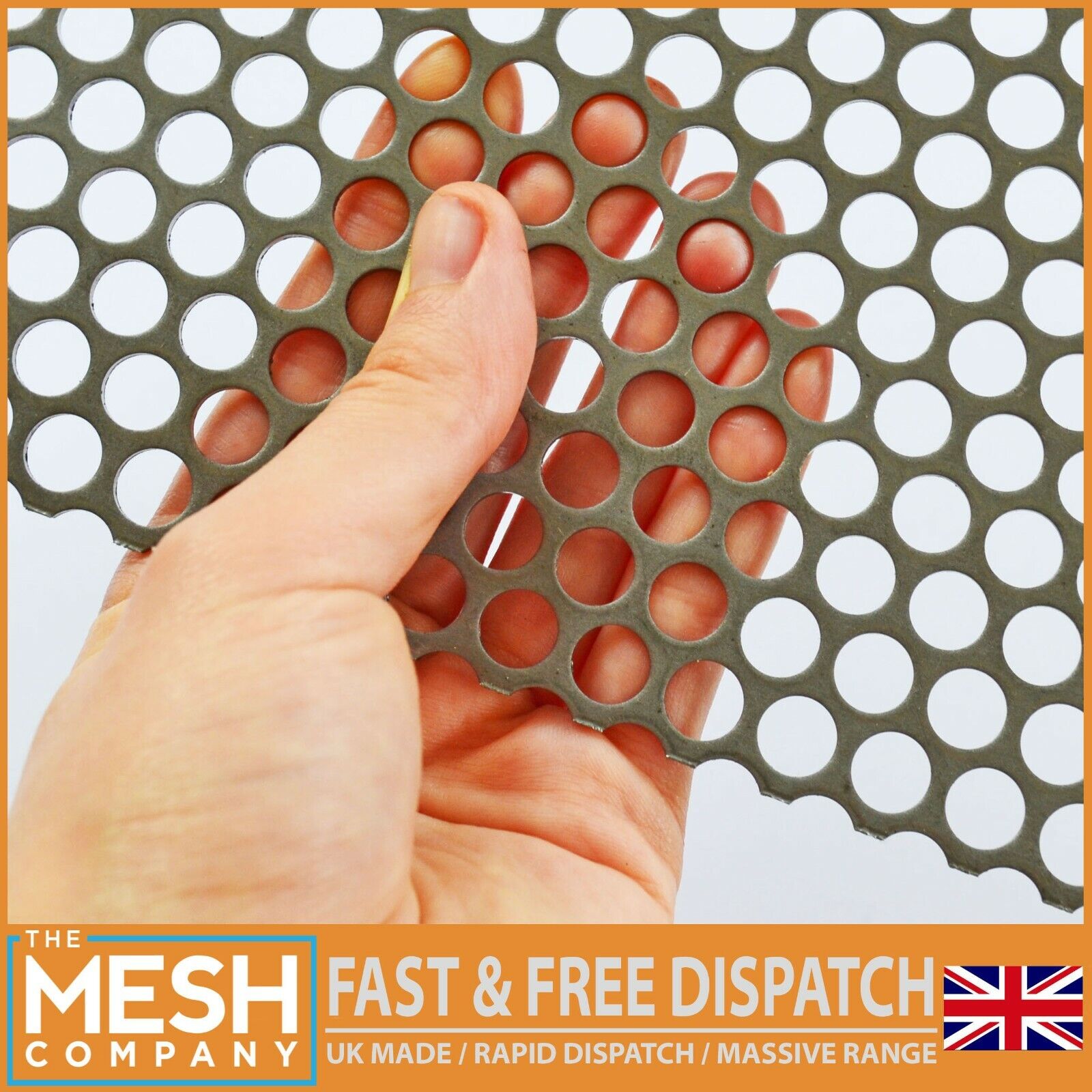 Mild Steel Round & Square Perforated Metal Sheet Guillotine Cut Many UK Sizes - Picture 19 of 19