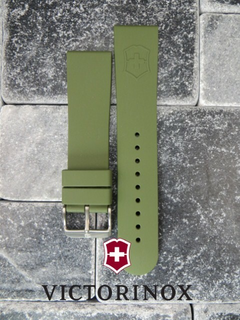 Victorinox Swiss Army Rubber Strap Green Maverick Diver Watch Band 22mm 20mm C