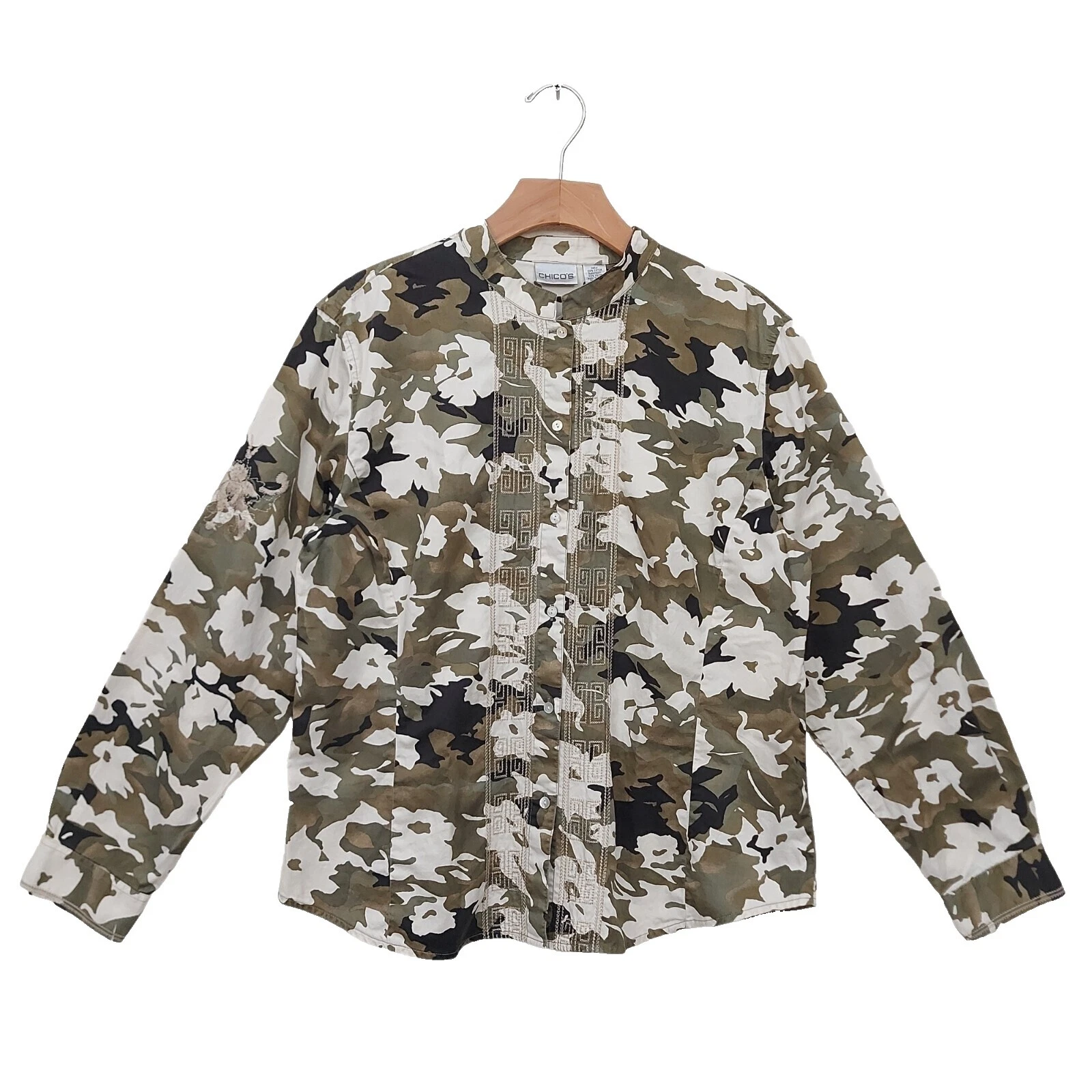 Top de algodón de camuflaje Chico's para Mujeres