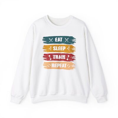 Eat Sleep Train Repeat Heavy Blend  Crewneck Sweatshirt