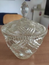 Vaso contenitore porta confetti caramelle bon bon in cristallo Vintage