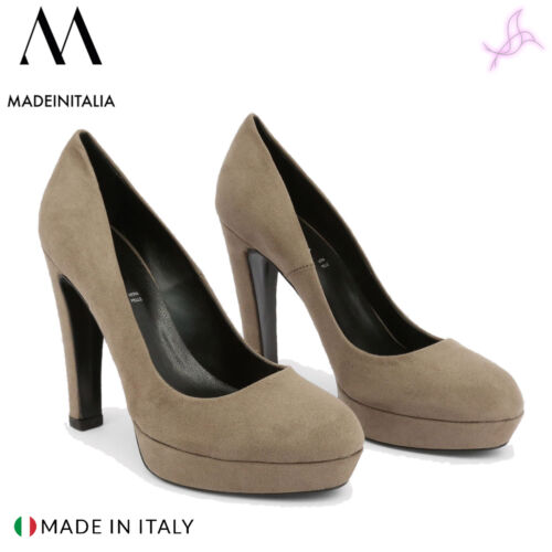 Zapatos de Salón Made IN Italia Alfonsa Mujer Marrón 73923 Original Nuevo - Photo 1/8