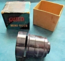 Vintage Guild Mini-vuer Celluloid black swirl slide viewer