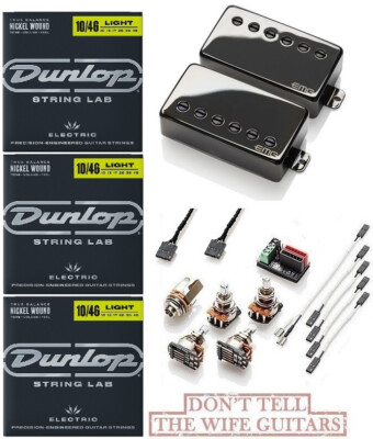 EMG F MF Set Black Chrome Marty Friedman Passive Floyd Rose Spc ( 3 STRING SETS)