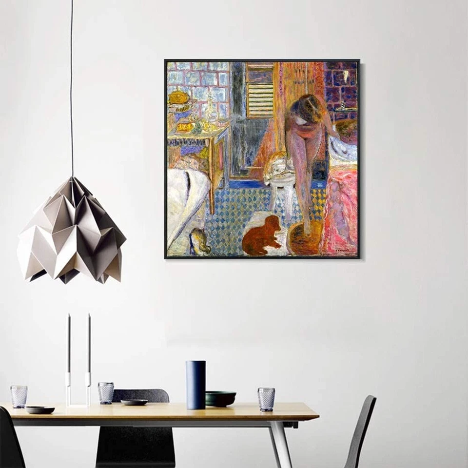 Lienzo enmarcado Giclee Impresión Serie #18 por Pierre Bonnard Arte de Pared 24"x24" Foto 3 de 4