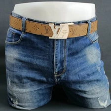 Men's and Women's New Letter Double sided Classic Versatile Printed Pattern Belt