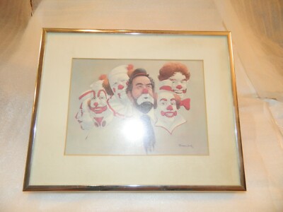 Robert Owen Print Clown Five Clown Print | eBay