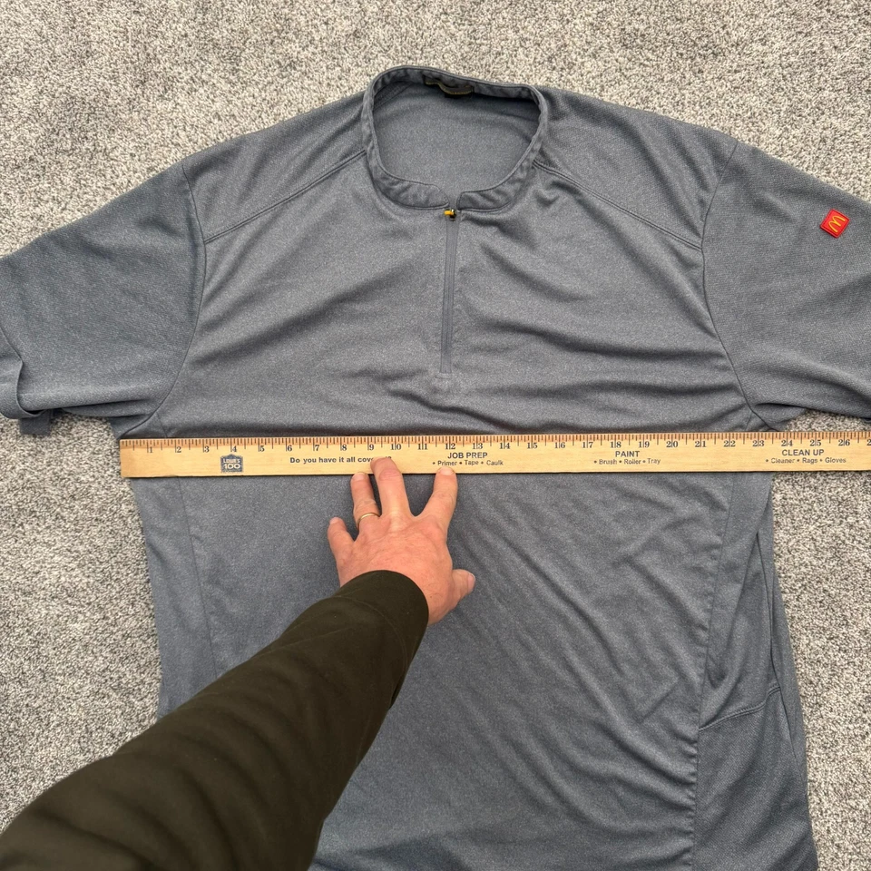 McDonalds Employee Uniform Polo Shirt Adult Size XL 1/4 Zip 2022 - Image 3 of 4