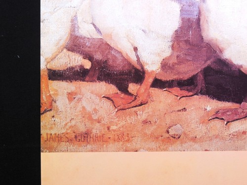 2 VNTG Posters * James Guthrie Girl w Geese Mary Cassett Children at Beach 1880s - Picture 7 of 24