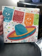 Mexican Fiesta Large Lunch Napkins 16ct. Party Tableware New