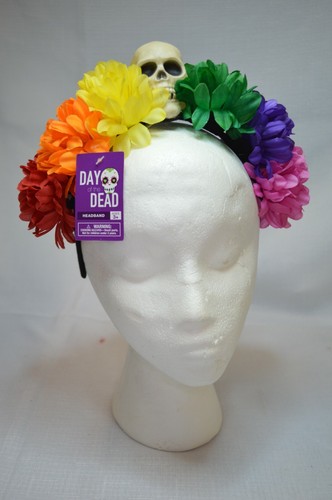 U PICK HALLOWEEN Spider Head Band Purple Black Bow Adjust DAY Dead SKULL Flowers - Picture 3 of 14