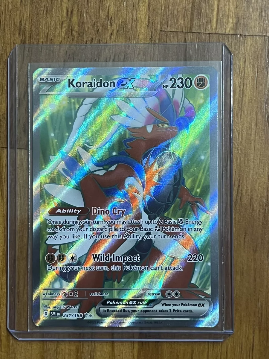 KORAIDON ex 231/198 SCARLET AND VIOLET POKEMON-FULL ART-MINT-IN HAND