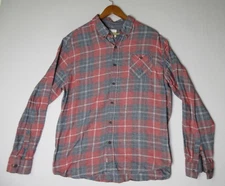 Weatherproof Vintage Womens Plaid Button-Up Shirt Long Sleeve Size XL Red