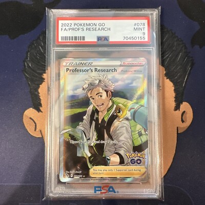 PSA 9 MINT 2022 Pokemon Go PROFESSOR'S RESEARCH WILLOW #078 Full