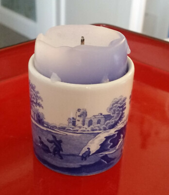 Spode Copeland Blue Italian Spode Italian Kerzenhalter Kleines Gefäss DM 6cm 