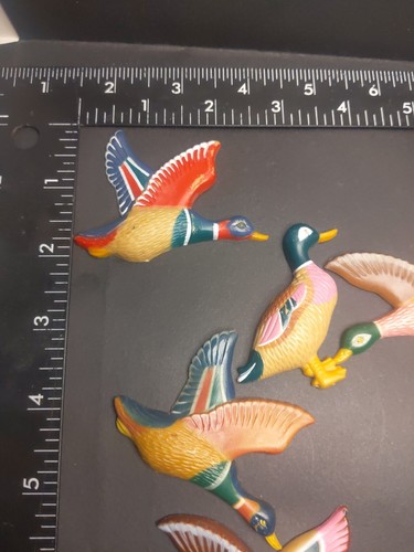 Vintage Set Of 7 J.S.N.Y Mallard Ducks Refrigerator Magnets - Picture 11 of 13