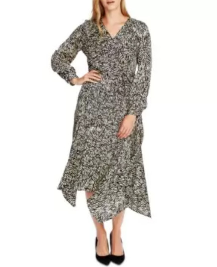 Платье с запахом и носовым платком от Vince Camuto, цена 159 долларов, Размер XXS # 8A, НОВИНКА 1674 года.