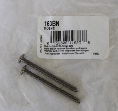 Moen 163BN - Shower Trim Screws, Pack with 2 Screws - Brushed Nickel