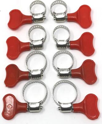 8 Stück Schlauchschellen Set Easy Turn Butterfly Jubilee Clips Schneckengetriebe Edelstahlrohr