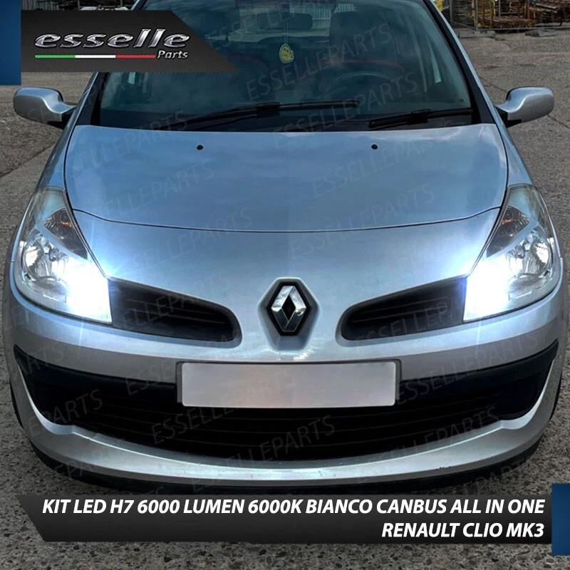 CONVERSIONE FARI COMPLETA FULL LED PER RENAULT CLIO MK3 III 6000K BIANCO CANBUS - Immagine 4 di 4