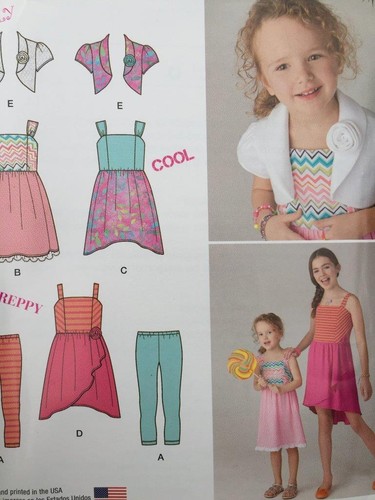 Simplicity Sewing Pattern 1436 Ladies Misses Dress Pant Bolero Size 3-6 Uncut - Picture 4 of 4