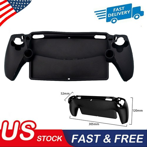 For Sony PlayStation Portal Game Console Silicone Protective Cover Case Black