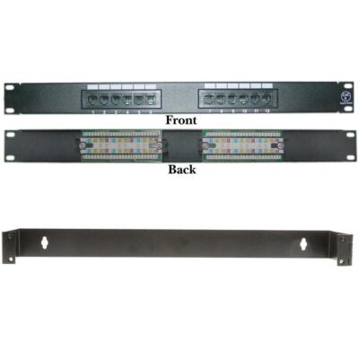 1U Networking Rackmount 12 port Cat6 Patch Panel, 1U Wall Mount Bracket Included