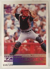 2000 Pacific Crown Collection - Holographic Purple - Eddie Taubensee - NrMt-Mt