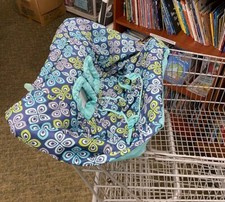 Kids II shopping cart seat Teal and Navy