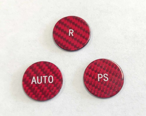 Fits Ferrari California T 15-18 F1 Gear Button Covers in Red Carbon Fiber Kit - Picture 3 of 4