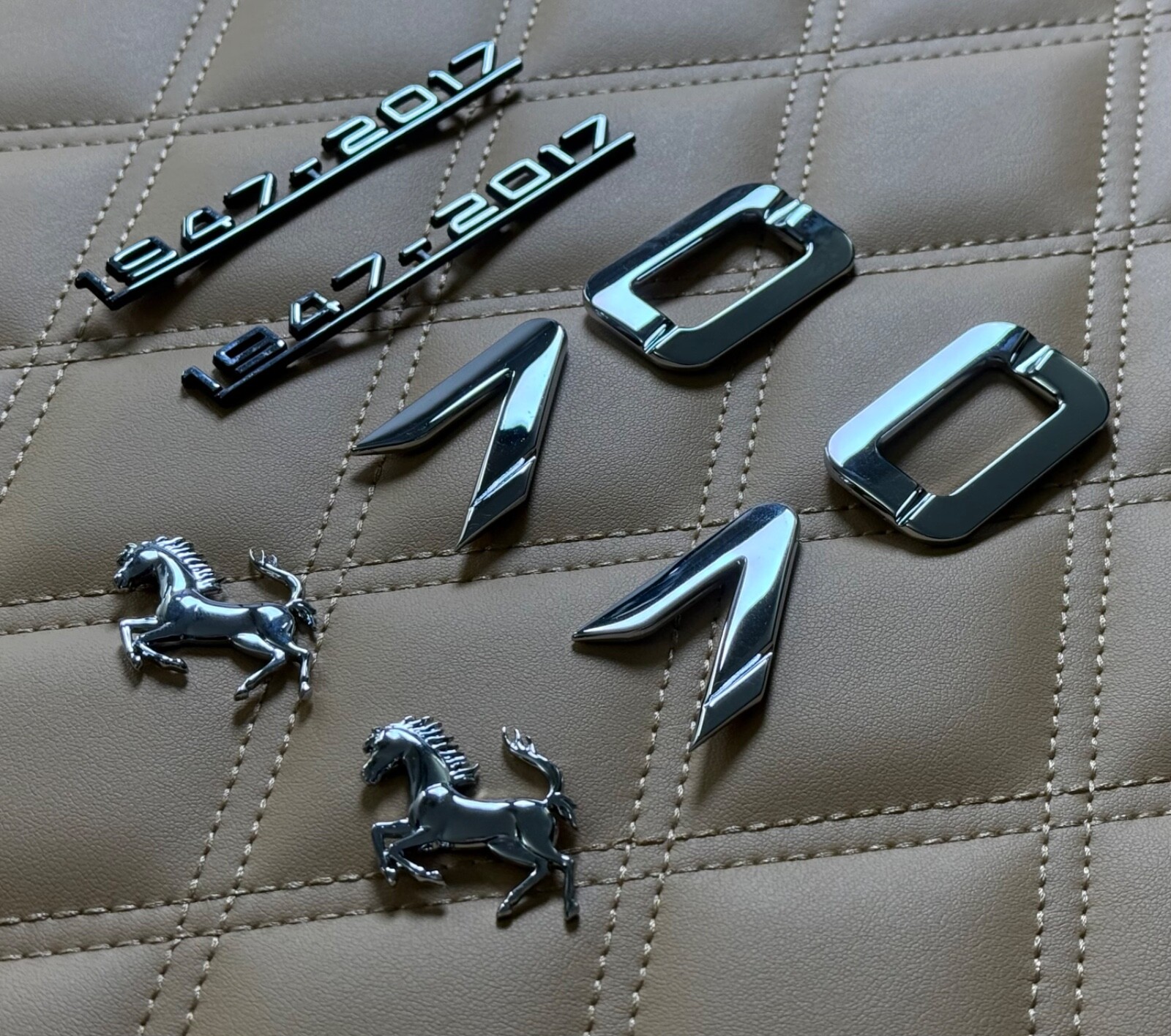 Ferrari 70th Anniversary Left Hand Right Hand Side Emblems Badges PN 89326100