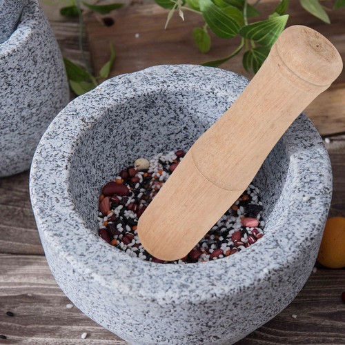 Wood Pestle Muddler Garlic Press Spice Grinder Mashers Tool for Home Kitchen - Picture 4 of 12