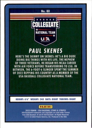 2023 Panini Stars & Stripes USA Baseball Optichrome Rookie Singles Choose Yours - Picture 159 of 199