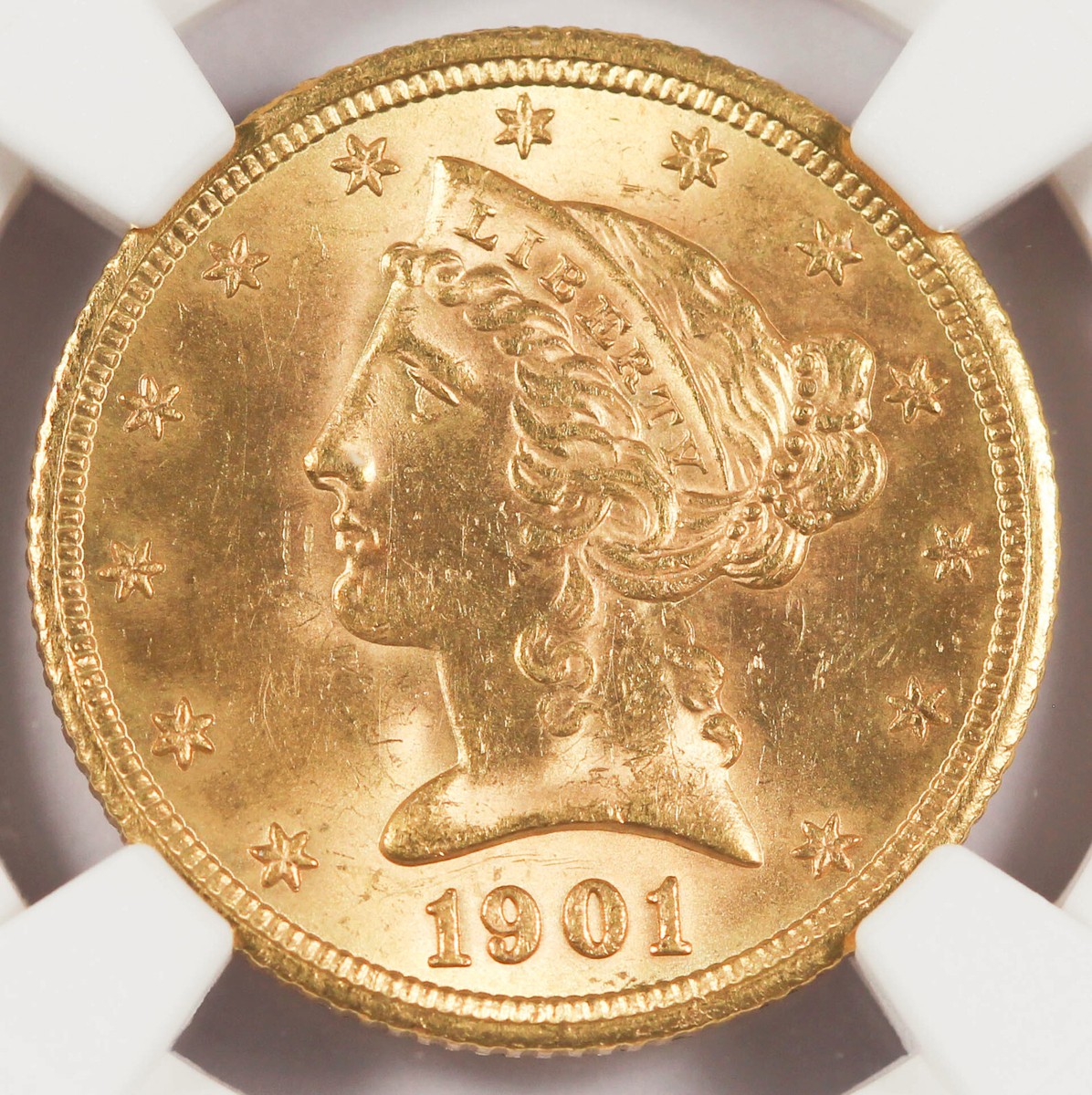 Timc Inc. INC-SST 05 ブラウン L Certified $5 Gold Liberty 1905 MS63 NGC | Golden Eagle Coins