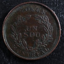 LC-29B Bouquet Sou token Montreal Lower Bas Canada Quebec Breton 696