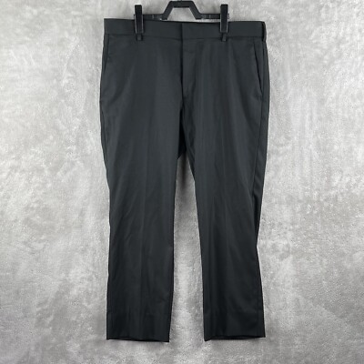 IZOD Slim Fit Flat Front Tapered Dress Pants Black Size 32x30 Polyester | eBay IZOD Slim Fit Flat Front Tapered Dress Pants Black Size 32x30 Polyester | eBay