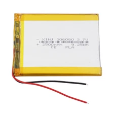 3.7V 2500 mAh 9.25Wh Rechargeable Li-Polymer Li Battery 306080 For Table PC GPS