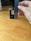 Vintage Swank marked 9968 maker? Crown Lighter With Clock Swiss Made black Tone